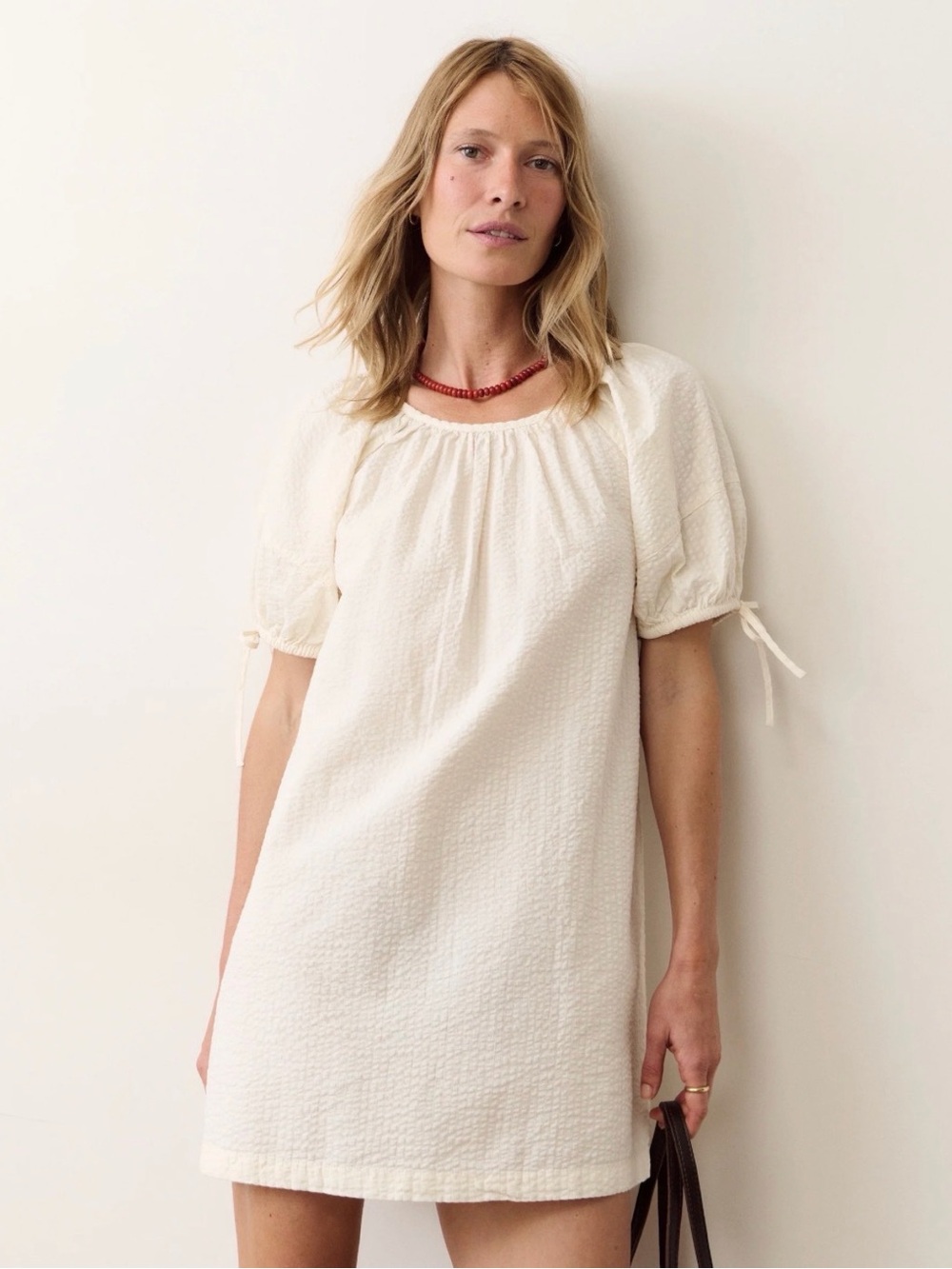 Marine Layer white gingham dress — size S